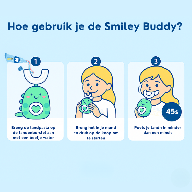 Smiley Buddy - 360° tandenborstel voor kinderen